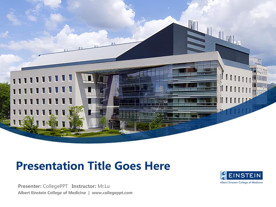 Albert Einstein College of Medicine Course/Courseware Creation PPT Template4:3 ratio PPT effect preview image5