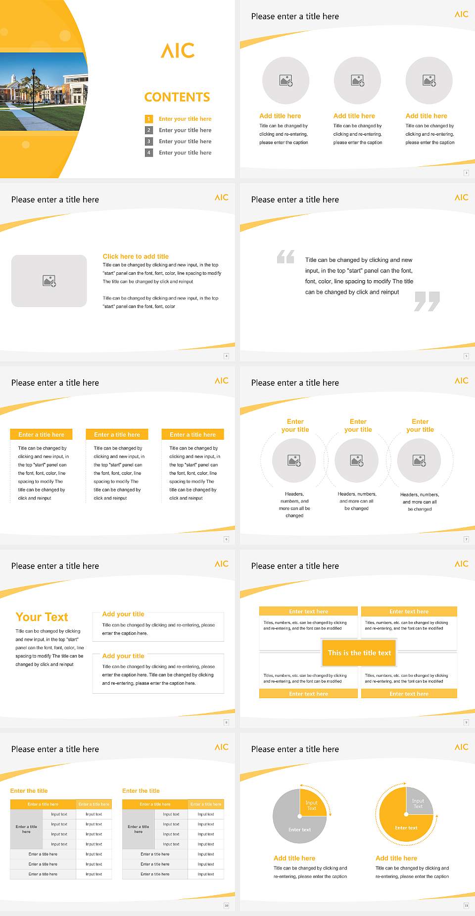 American International College Course/Courseware Creation PPT Template4:3 ratio PPT effect preview image2