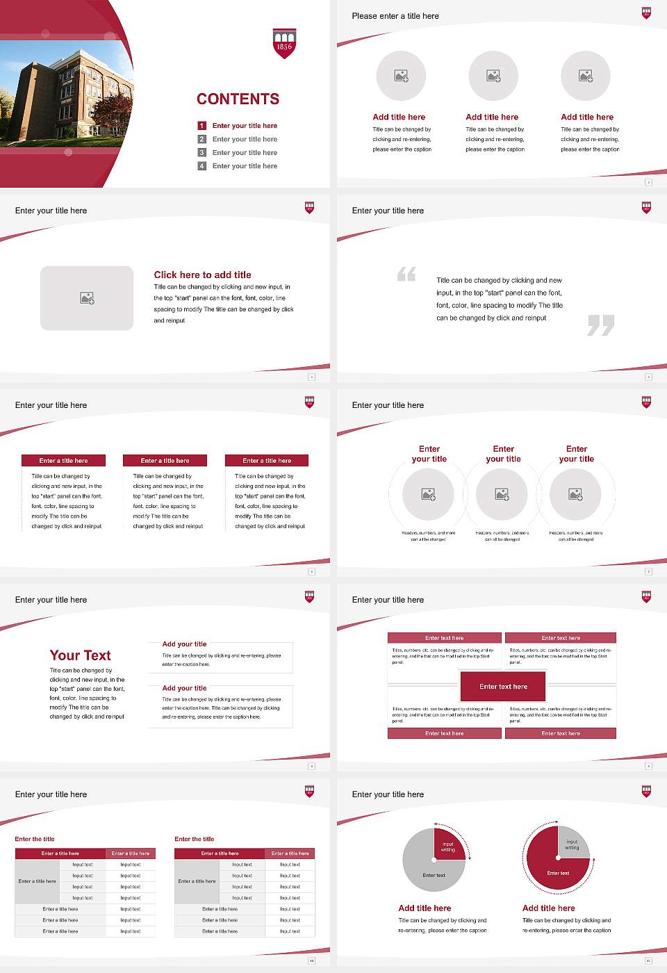 Albright College Course/Courseware Creation PPT Template16:9 ratio PPT effect preview image2