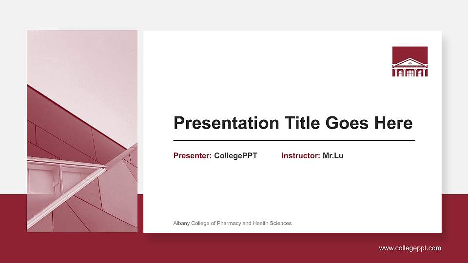 Albany College of Pharmacy and Health Sciences General Purpose PPT Template16:9 ratio PPT effect preview image