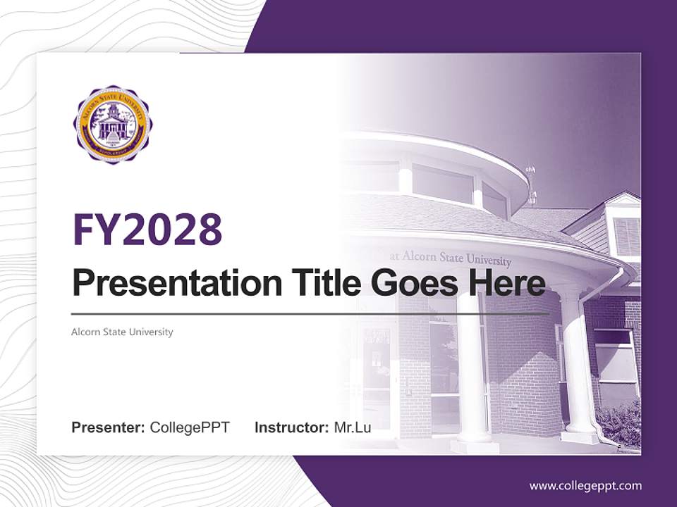 Alcorn State University Academic Presentation/Research Findings Report PPT Template4:3 ratio PPT effect preview image5