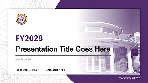 Alcorn State University Academic Presentation/Research Findings Report PPT Template