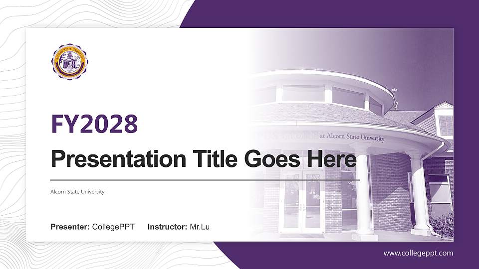 Alcorn State University Academic Presentation/Research Findings Report PPT Template16:9 ratio PPT effect preview image