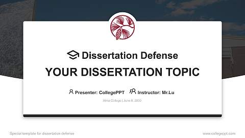 Alma College Graduation Thesis Defense PPT Template