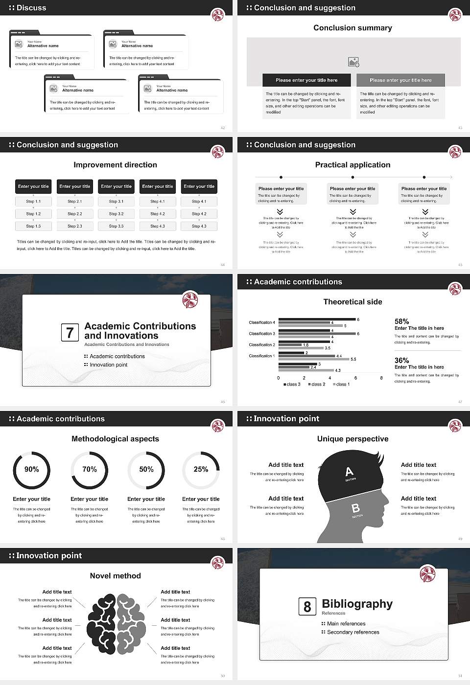 Alma College Graduation Thesis Defense PPT Template16:9 ratio PPT effect preview image6