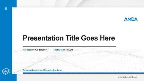 American Musical and Dramatic Academy Thesis Proposal/Graduation Defense PPT Template
