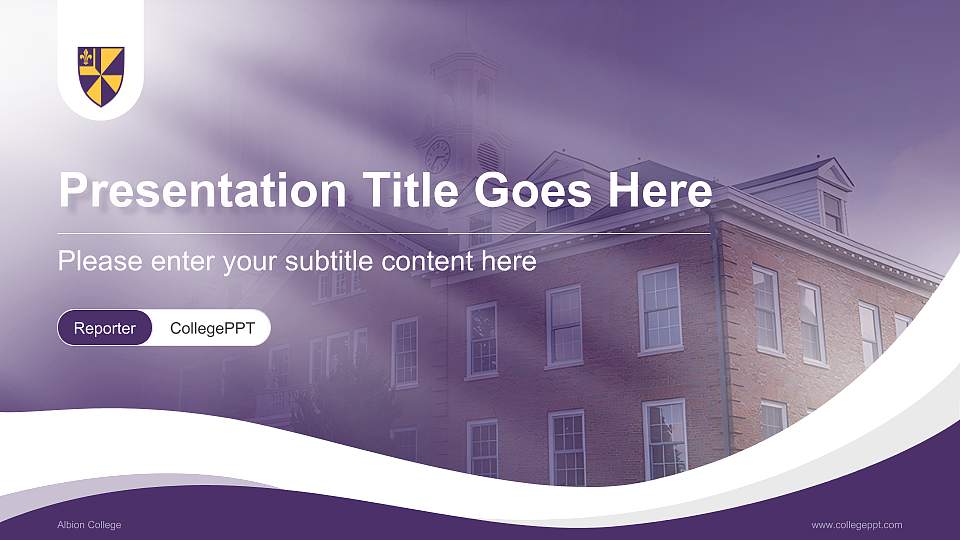 Albion College Lecture Sharing and Networking Event PPT Template16:9 ratio PPT effect preview image1