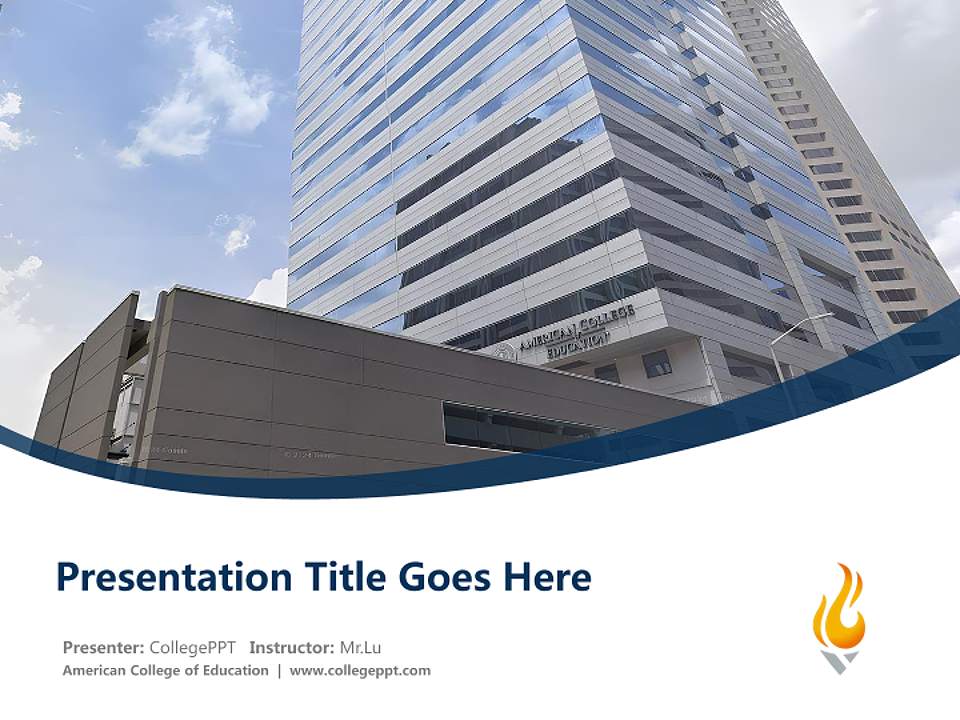American College of Education Course/Courseware Creation PPT Template4:3 ratio PPT effect preview image5