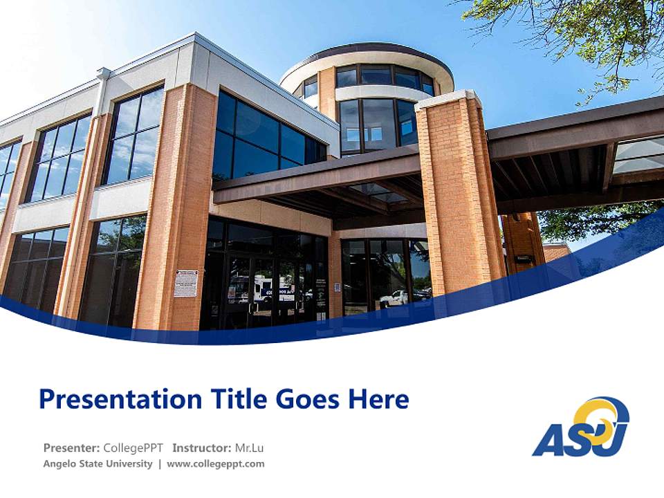Angelo State University Course/Courseware Creation PPT Template4:3 ratio PPT effect preview image5