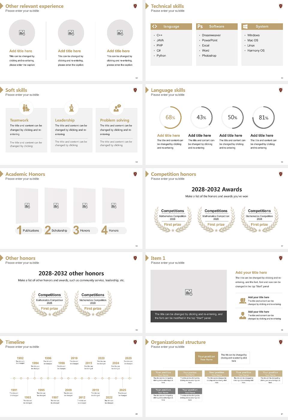 Anderson University Resume PPT Template16:9 ratio PPT effect preview image3