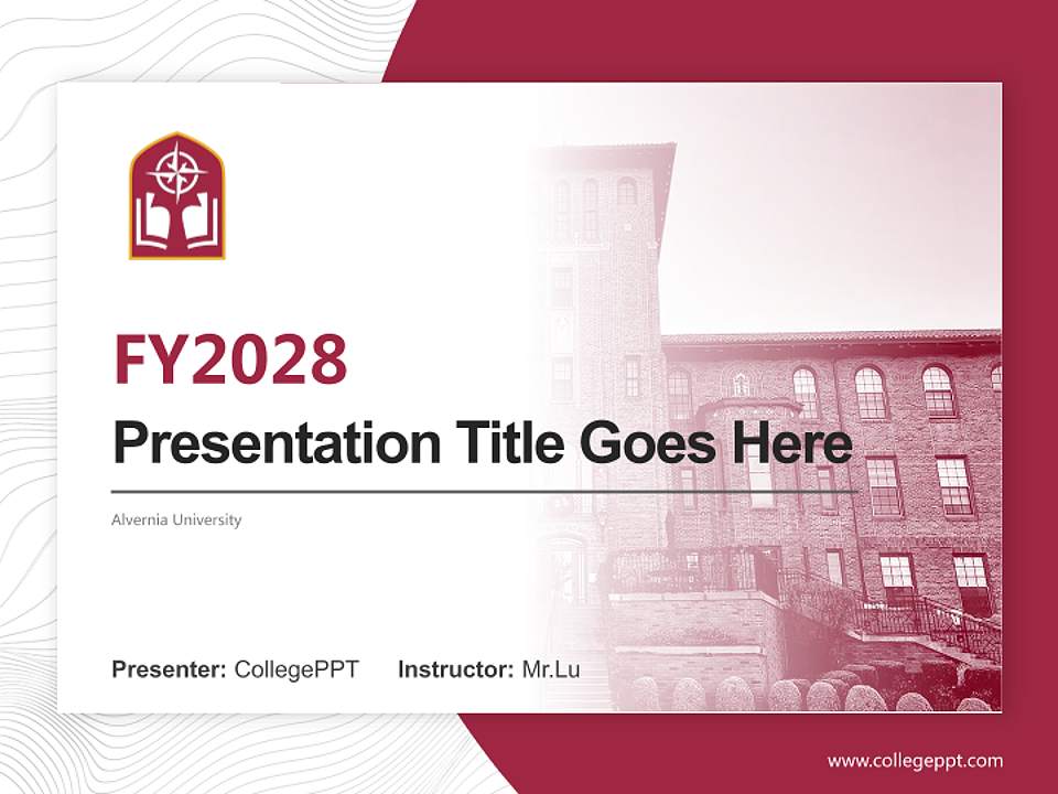 Alvernia University Academic Presentation/Research Findings Report PPT Template4:3 ratio PPT effect preview image5