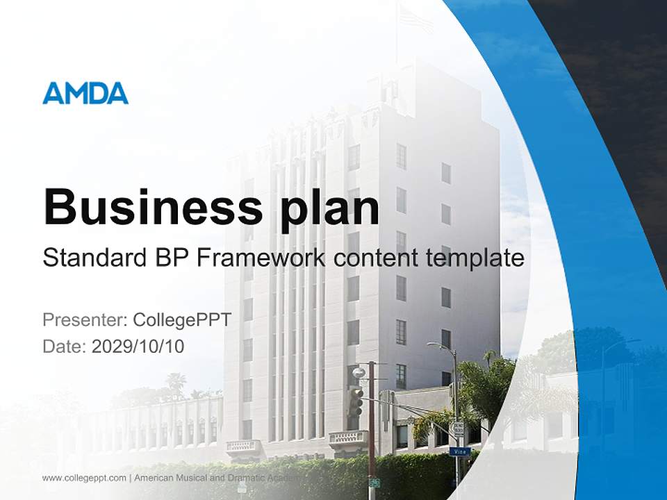 American Musical and Dramatic Academy Competition/Entrepreneurship Contest PPT Template4:3 ratio PPT effect preview image9