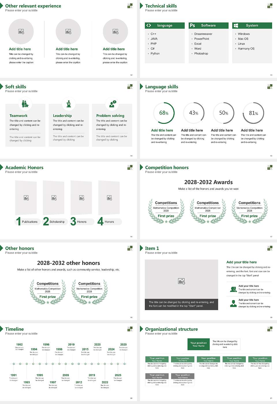 American College of the Building Arts Resume PPT Template16:9 ratio PPT effect preview image3