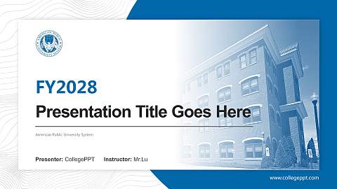 American Public University System Academic Presentation/Research Findings Report PPT Template