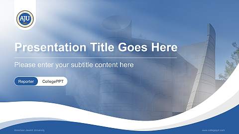 American Jewish University Lecture Sharing and Networking Event PPT Template