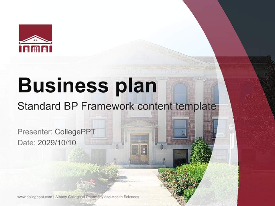 Albany College of Pharmacy and Health Sciences Competition/Entrepreneurship Contest PPT Template4:3 ratio PPT effect preview image9