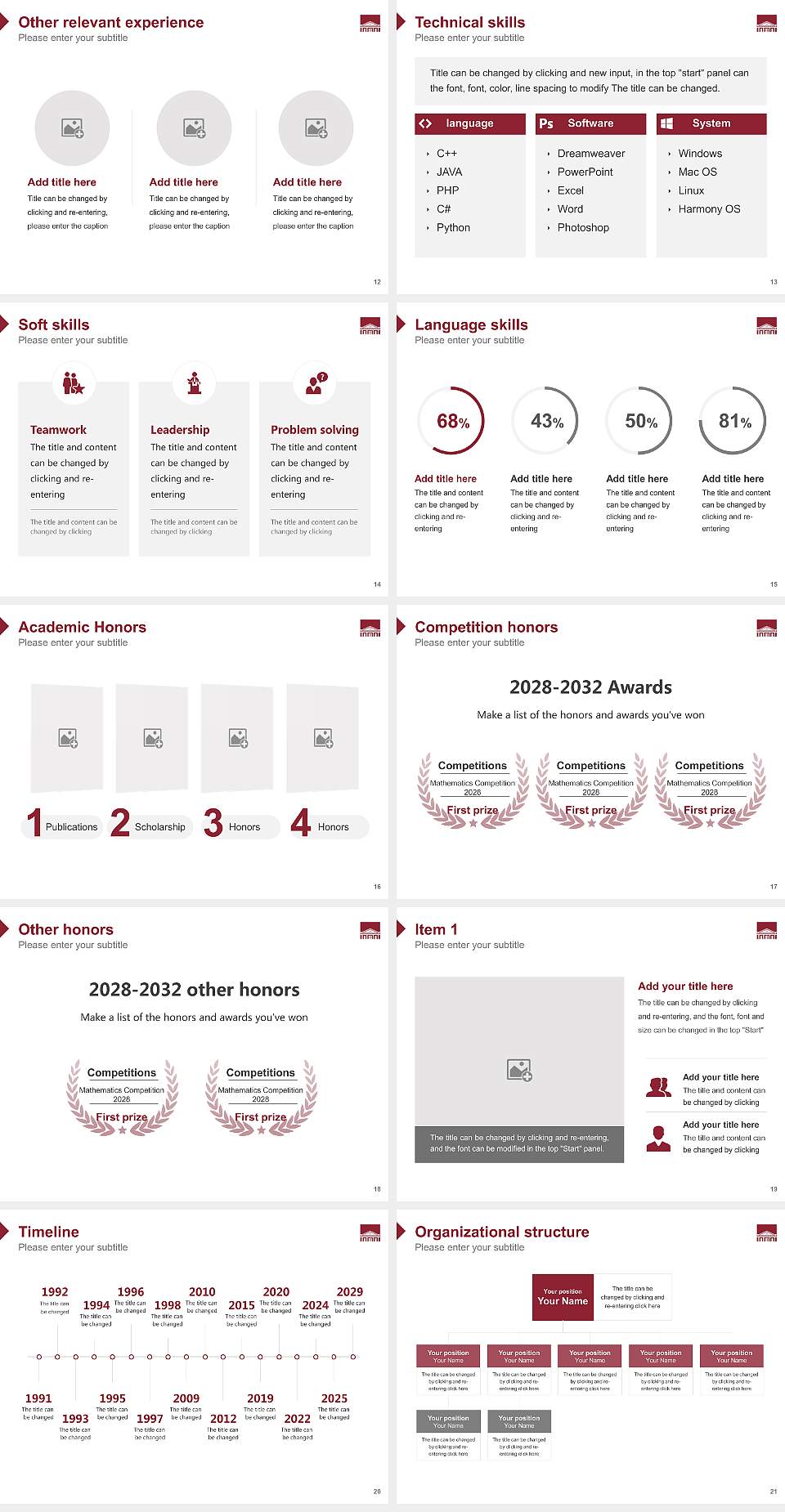Albany College of Pharmacy and Health Sciences Resume PPT Template4:3 ratio PPT effect preview image3