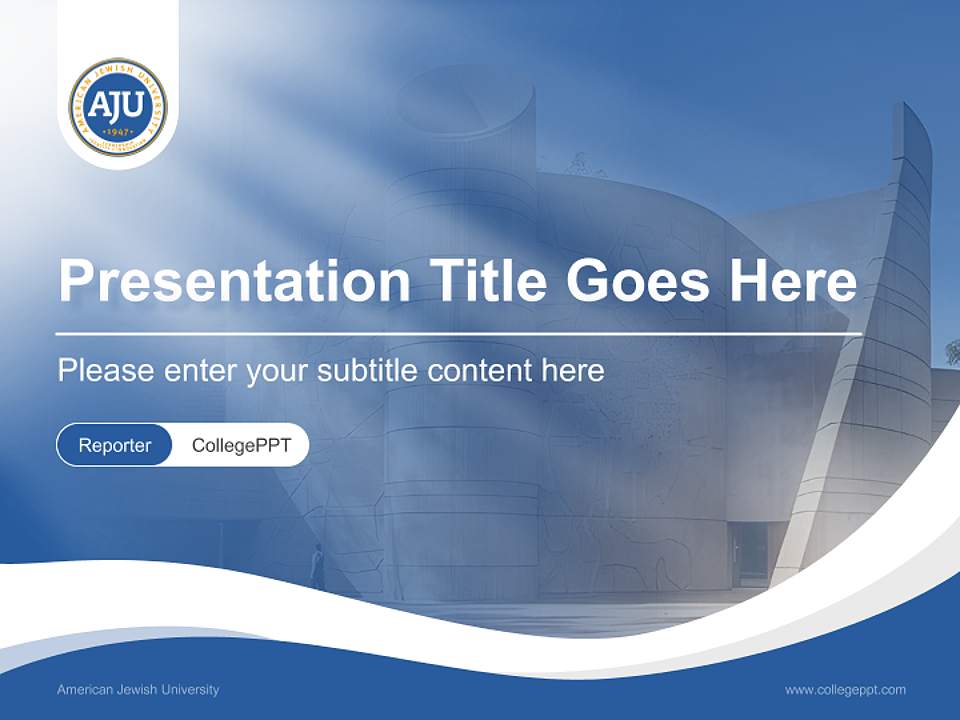 American Jewish University Lecture Sharing and Networking Event PPT Template4:3 ratio PPT effect preview image4