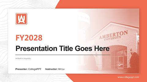 Amberton University Academic Presentation/Research Findings Report PPT Template