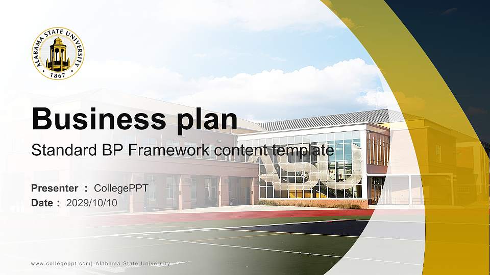 Alabama State University Competition/Entrepreneurship Contest PPT Template16:9 ratio PPT effect preview image