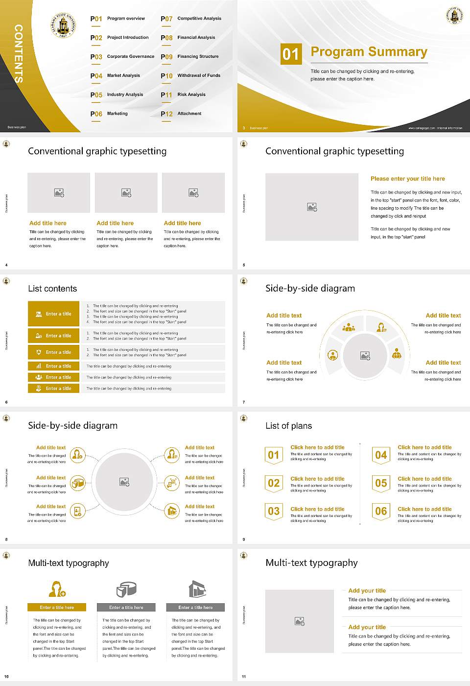 Alabama State University Competition/Entrepreneurship Contest PPT Template16:9 ratio PPT effect preview image2