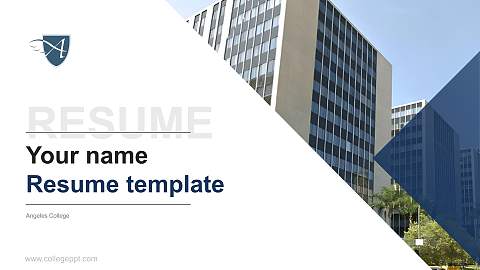 Angeles College Resume PPT Template
