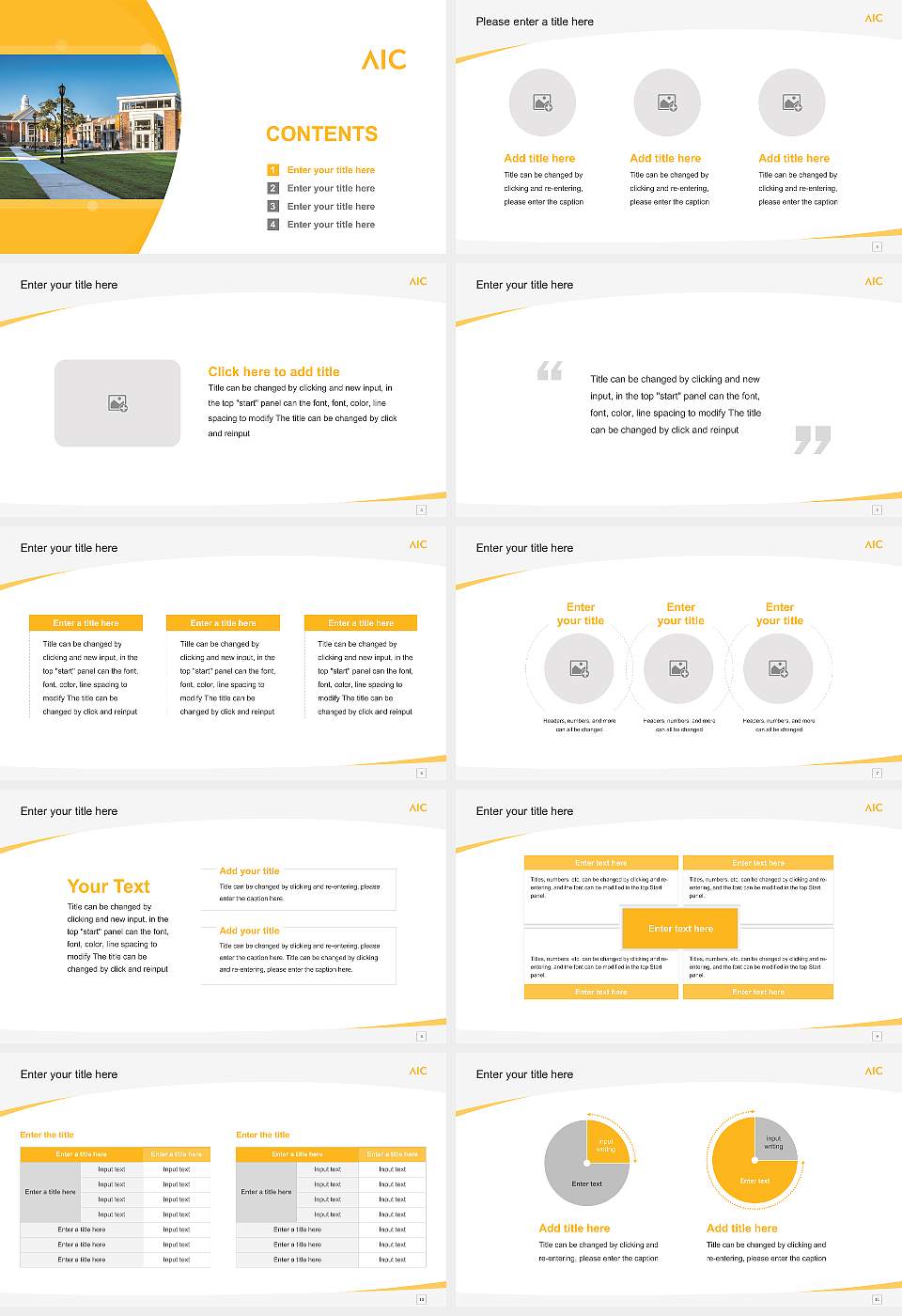American International College Course/Courseware Creation PPT Template16:9 ratio PPT effect preview image2