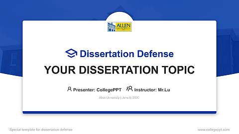 Allen University Graduation Thesis Defense PPT Template