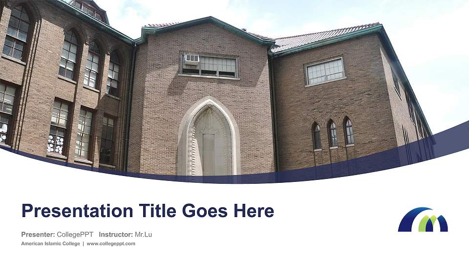 American Islamic College Course/Courseware Creation PPT Template16:9 ratio PPT effect preview image