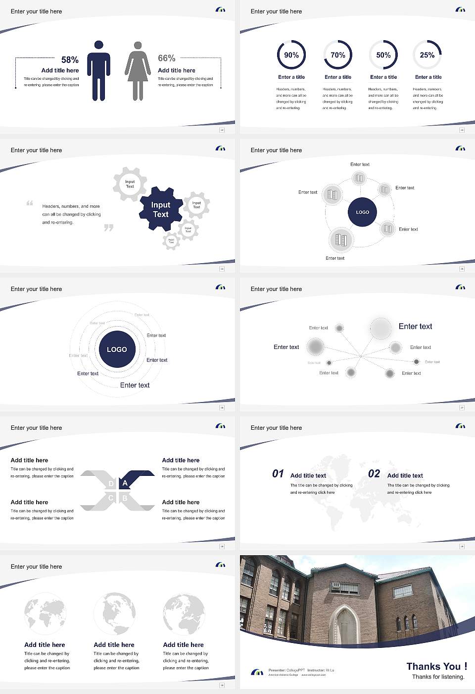 American Islamic College Course/Courseware Creation PPT Template16:9 ratio PPT effect preview image4