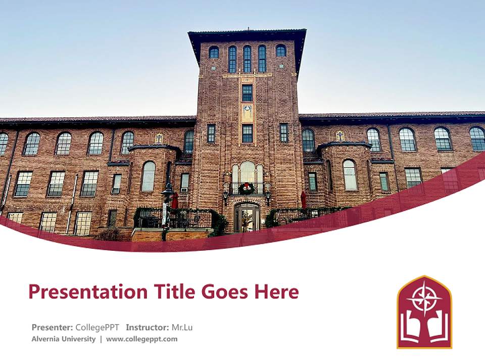 Alvernia University Course/Courseware Creation PPT Template4:3 ratio PPT effect preview image5