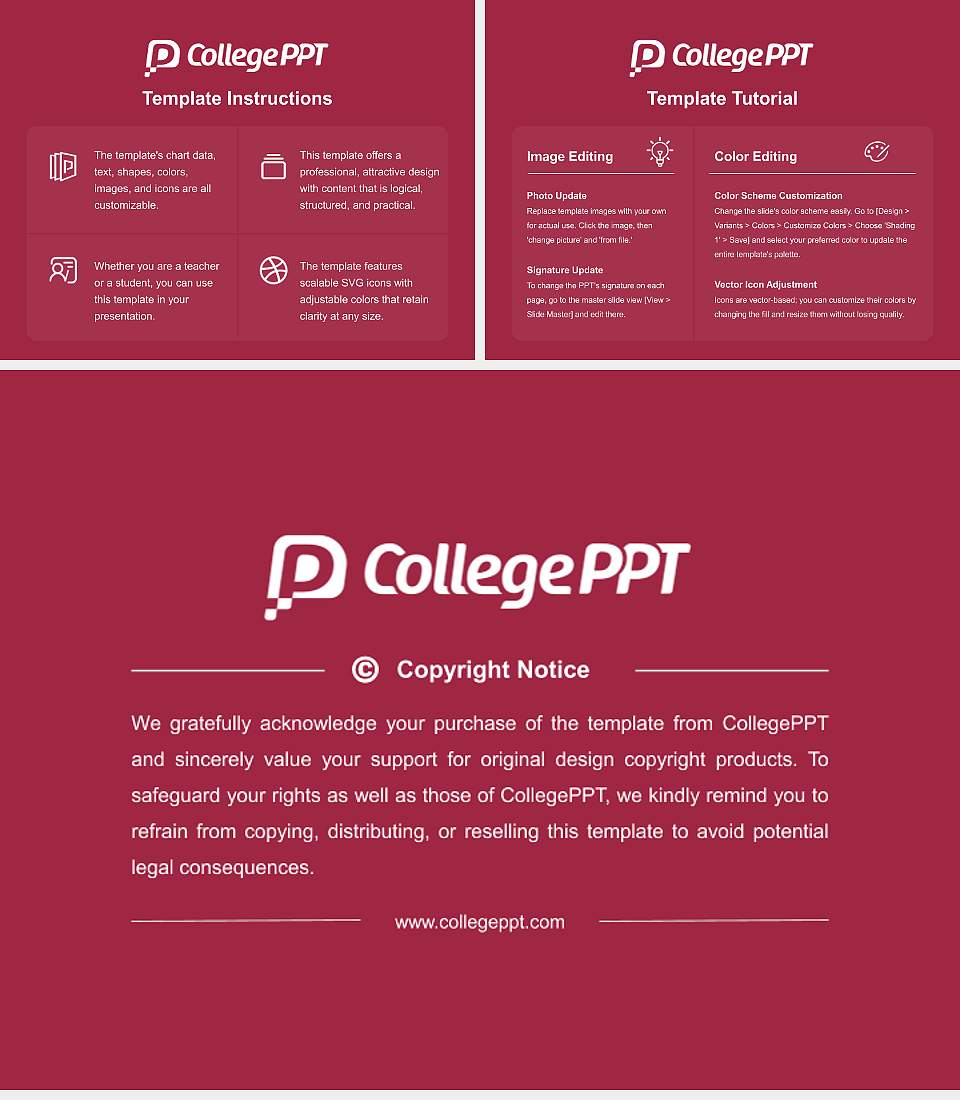 Alvernia University Course/Courseware Creation PPT Template4:3 ratio PPT effect preview image5
