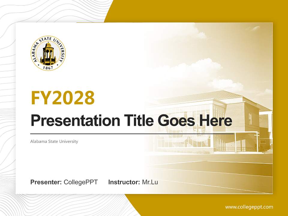 Alabama State University Academic Presentation/Research Findings Report PPT Template4:3 ratio PPT effect preview image5