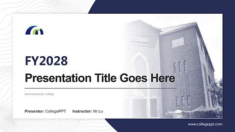 American Islamic College Academic Presentation/Research Findings Report PPT Template