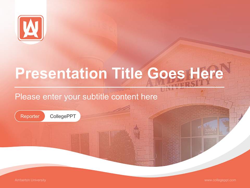 Amberton University Lecture Sharing and Networking Event PPT Template4:3 ratio PPT effect preview image4