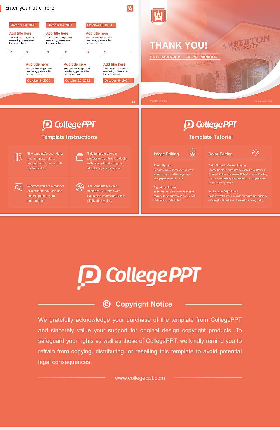 Amberton University Lecture Sharing and Networking Event PPT Template4:3 ratio PPT effect preview image4