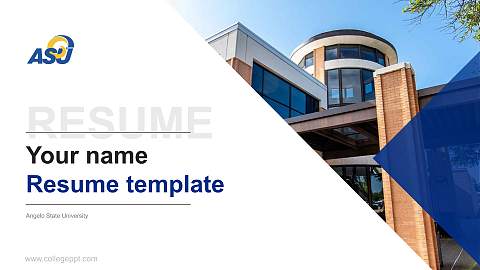 Angelo State University Resume PPT Template