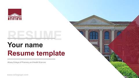 Albany College of Pharmacy and Health Sciences Resume PPT Template