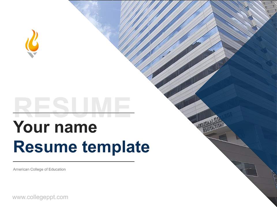 American College of Education Resume PPT Template4:3 ratio PPT effect preview image5