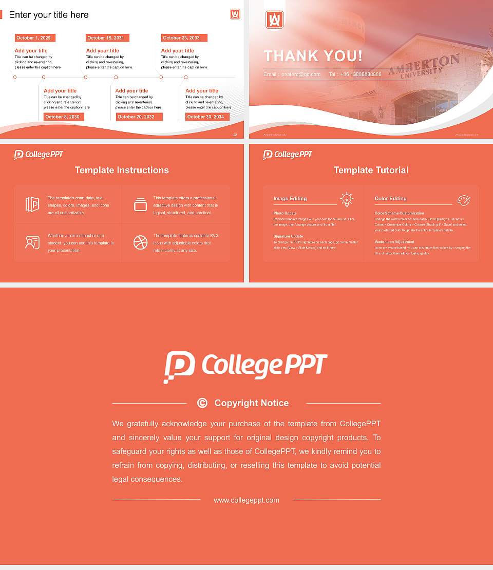 Amberton University Lecture Sharing and Networking Event PPT Template16:9 ratio PPT effect preview image4