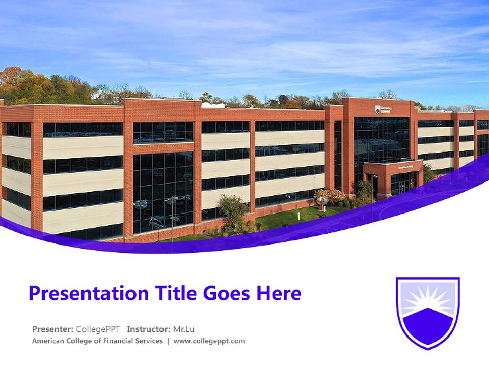 American College of Financial Services Course/Courseware Creation PPT Template4:3 ratio PPT effect preview image5