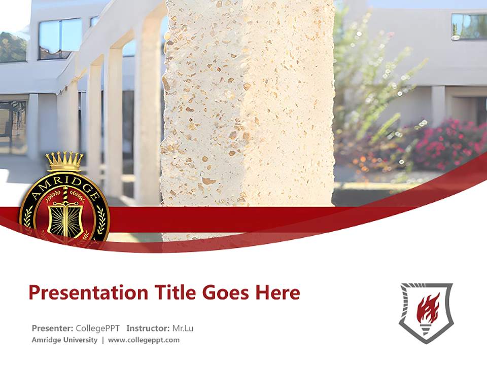 Amridge University Course/Courseware Creation PPT Template4:3 ratio PPT effect preview image5