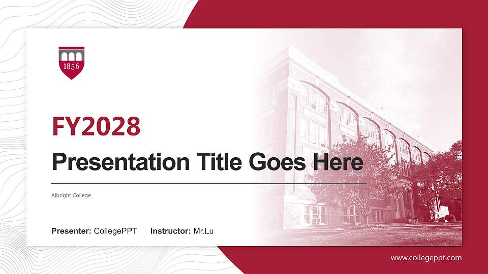 Albright College Academic Presentation/Research Findings Report PPT Template16:9 ratio PPT effect preview image