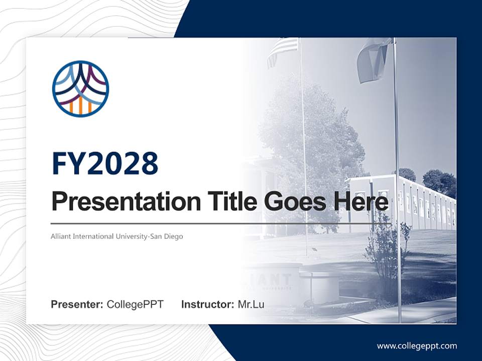 Alliant International University-San Diego Academic Presentation/Research Findings Report PPT Template4:3 ratio PPT effect preview image5