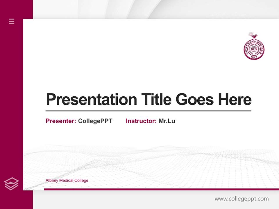 Albany Medical College Thesis Proposal/Graduation Defense PPT Template4:3 ratio PPT effect preview image5