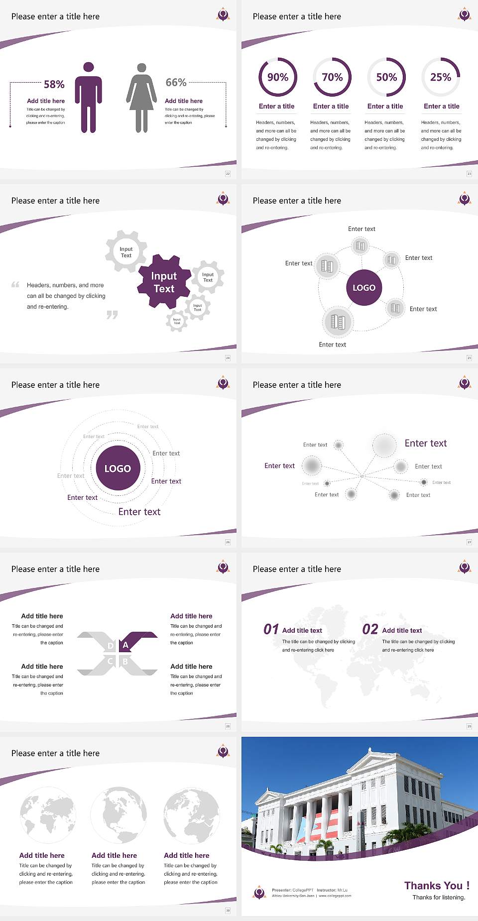 Albizu University-San Juan Course/Courseware Creation PPT Template4:3 ratio PPT effect preview image4