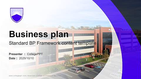 American College of Financial Services Competition/Entrepreneurship Contest PPT Template