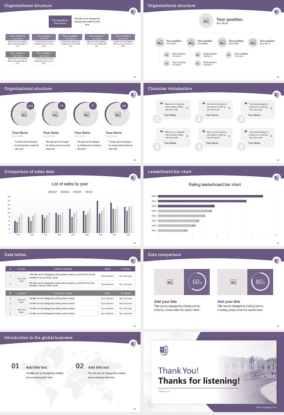 Alfred University Academic Presentation/Research Findings Report PPT Template16:9 ratio PPT effect preview image4