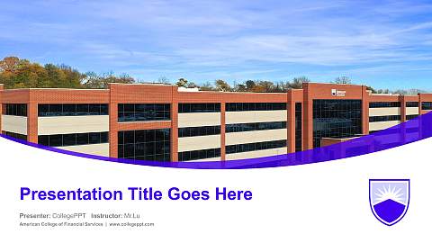 American College of Financial Services Course/Courseware Creation PPT Template