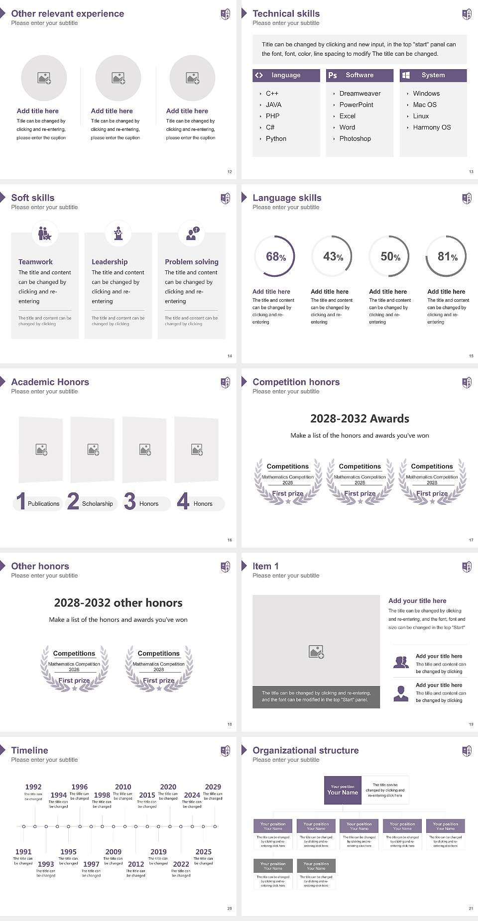 Alfred University Resume PPT Template4:3 ratio PPT effect preview image3